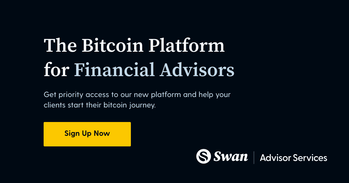The Bitcoin Platform for Financial Advisors