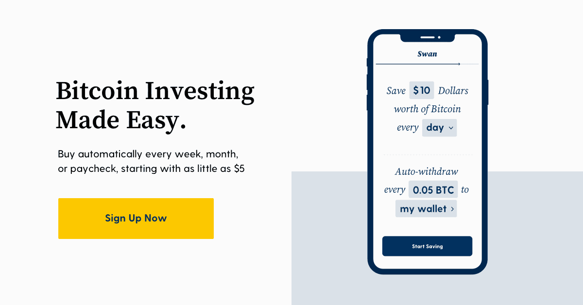 Swan Bitcoin: Buy Bitcoin with your bank account